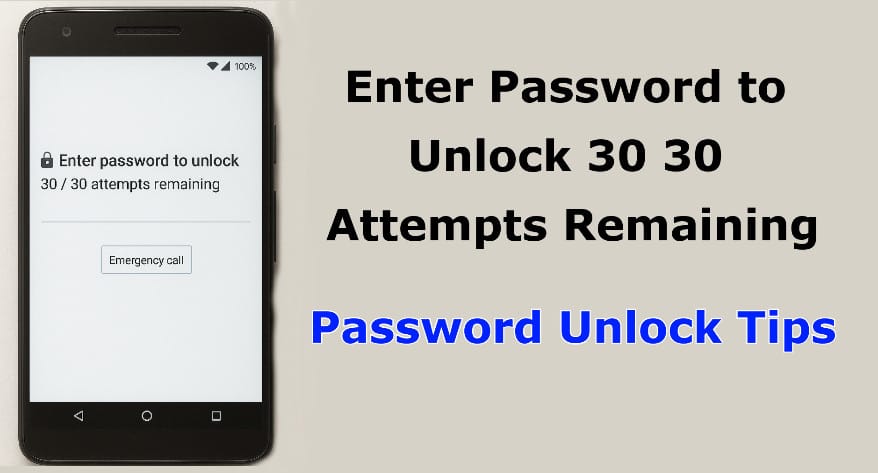Enter Password to Unlock 30 30