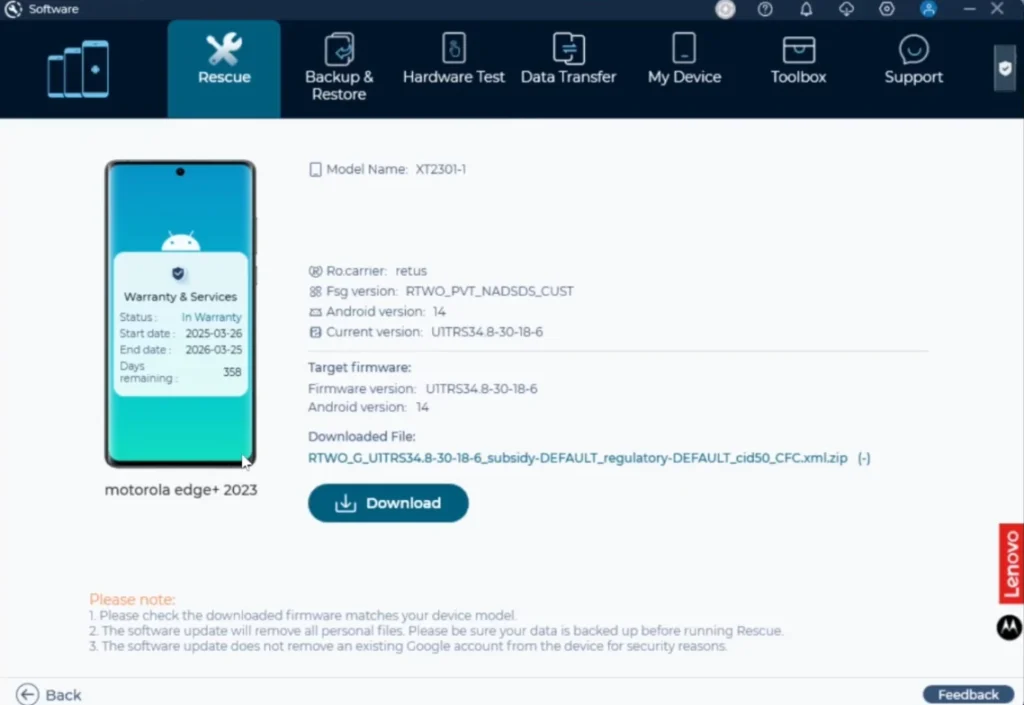 Software Fix v7.4.3.4