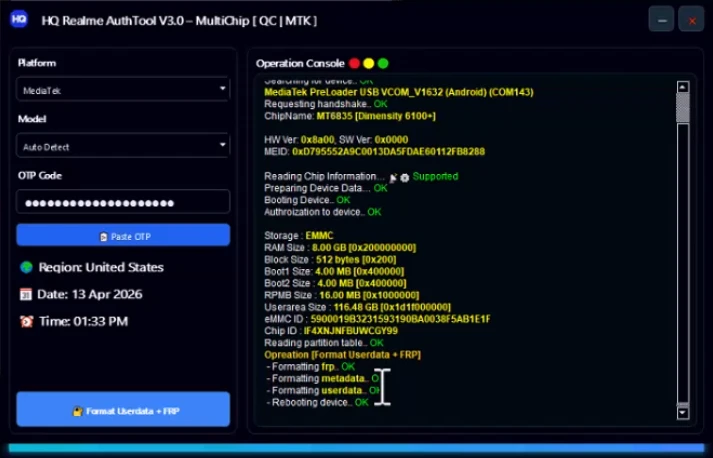 HQ Realme Auth Tool v3.0