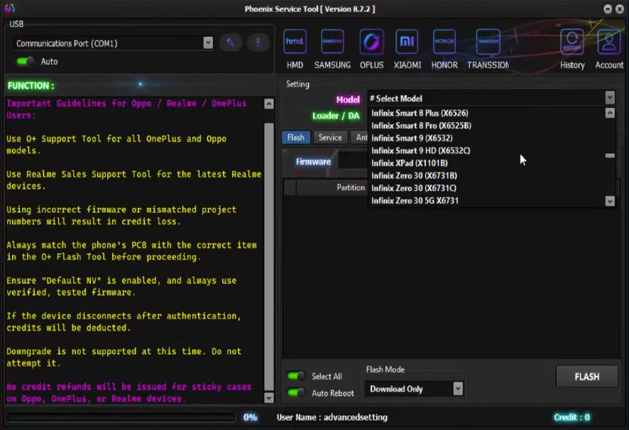 Phoenix Service Tool