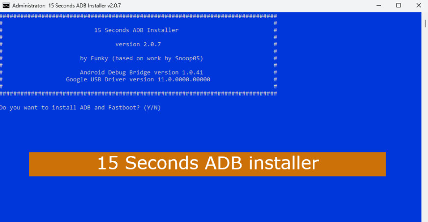 15 Seconds ADB installer